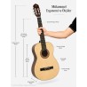 Virgo Desdemona CL-39NT 4/4 Sap Ayarlı Klasik Gitar Full Set - Sarı