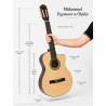 Virgo Desdemona CW-39NT 4/4 Sap Ayarlı Klasik Gitar Full Set - Sarı