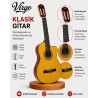 Virgo Desdemona CW-39OR 4/4 Sap Ayarlı Klasik Gitar Full Set - Turuncu