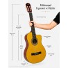 Virgo Desdemona CW-39OR 4/4 Sap Ayarlı Klasik Gitar Full Set - Turuncu