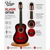 Virgo Desdemona CL-39RDS 4/4 Sap Ayarlı Klasik Gitar Full Set - Kırmızı
