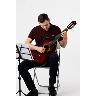 Virgo Desdemona CL-39RDS 4/4 Sap Ayarlı Klasik Gitar Full Set - Kırmızı