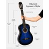 Virgo Desdemona CL-39BLS2 4/4 Sap Ayarlı Klasik Gitar Full Set - Mavi