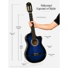 Virgo Desdemona CW-39BLS2 4/4 Sap Ayarlı Klasik Gitar Full Set - Çok Renkli
