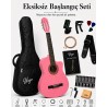 Virgo Desdemona CW-39PK 4/4 Sap Ayarlı Klasik Gitar Full Set - Pembe