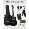 Virgo Desdemona CW-39BK 4/4 Sap Ayarlı Klasik Gitar Full Set - Siyah