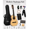 Virgo Desdemona CW-39NT 4/4 Sap Ayarlı Klasik Gitar Full Set - Sarı