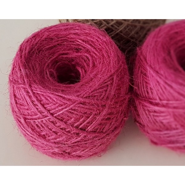 Doğal Pembe dekoratif jut ipler