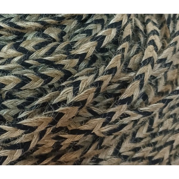 Jut Doğal Siyah Saç Örgü Dekoratif çanta suple